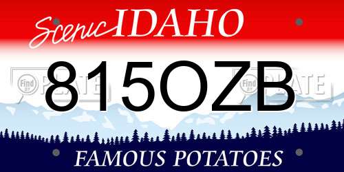 815OZB Idaho License Plate