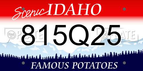 815Q25 Idaho License Plate