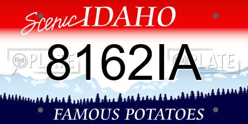 8162IA Idaho License Plate