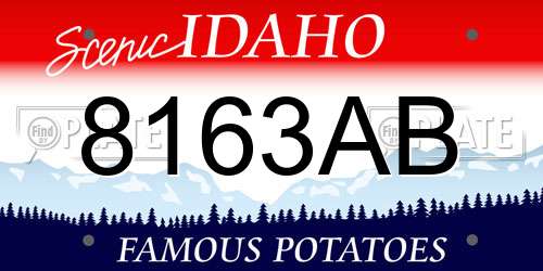 8163AB Idaho License Plate