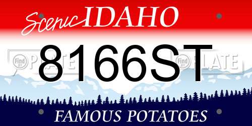 8166ST Idaho License Plate