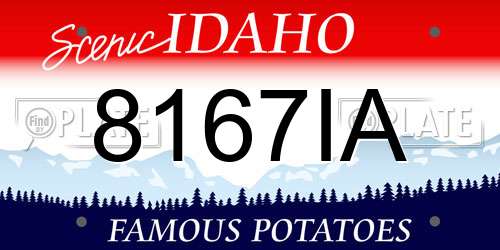 8167IA Idaho License Plate