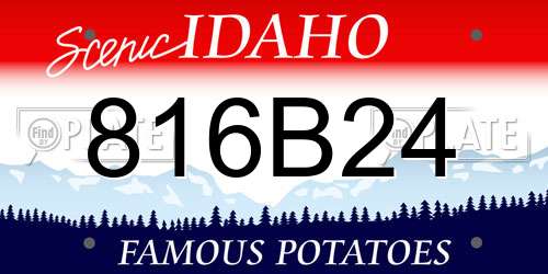 816B24 Idaho License Plate