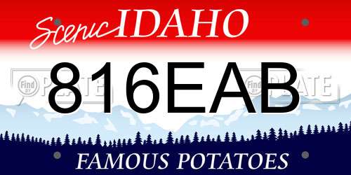 816EAB Idaho License Plate