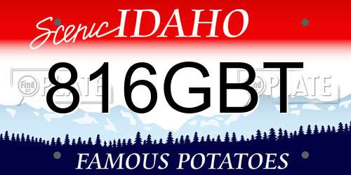 816GBT Idaho License Plate