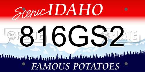 816GS2 Idaho License Plate