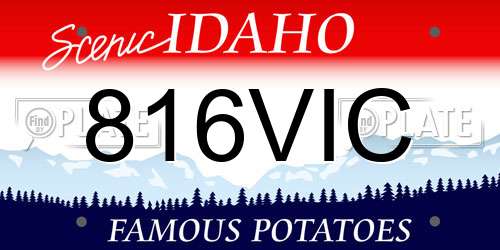 816VIC Idaho License Plate
