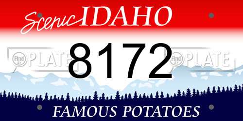 8172 Idaho License Plate