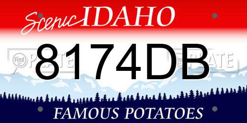 8174DB Idaho License Plate
