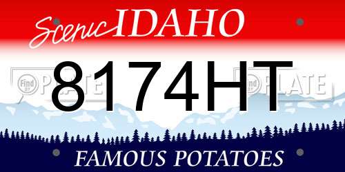 8174HT Idaho License Plate