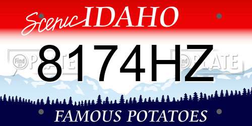 8174HZ Idaho License Plate