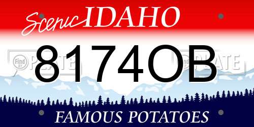 8174OB Idaho License Plate
