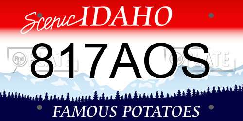 817AOS Idaho License Plate