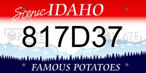 817D37 Idaho License Plate