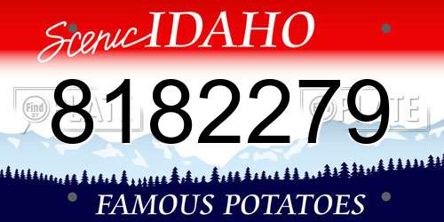 8182279 Idaho License Plate