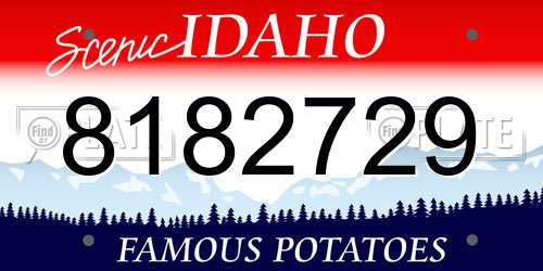8182729 Idaho License Plate