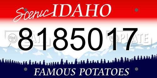 8185017 Idaho License Plate