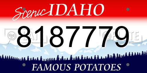8187779 Idaho License Plate