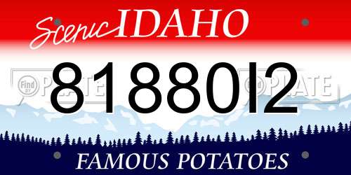 81880I2 Idaho License Plate