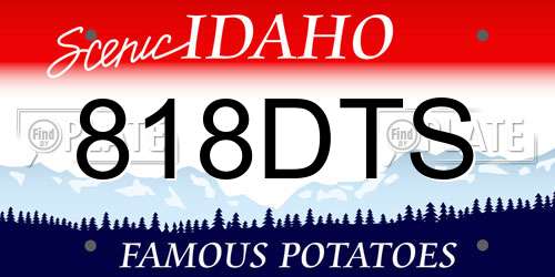 818DTS Idaho License Plate