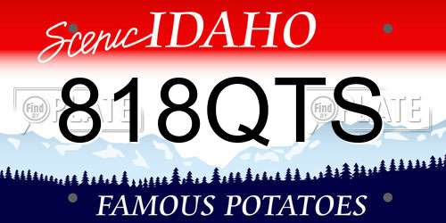 818QTS Idaho License Plate