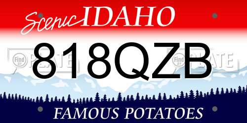 818QZB Idaho License Plate