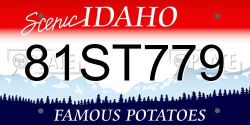 81ST779 Idaho License Plate