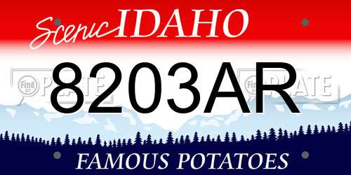 8203AR Idaho License Plate