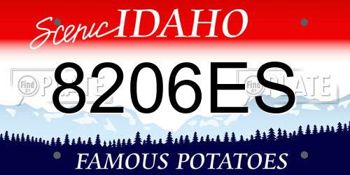 8206ES Idaho License Plate