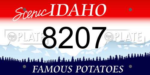 8207 Idaho License Plate