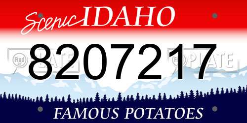 8207217 Idaho License Plate