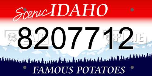 8207712 Idaho License Plate