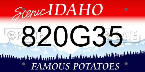 820G35 Idaho License Plate