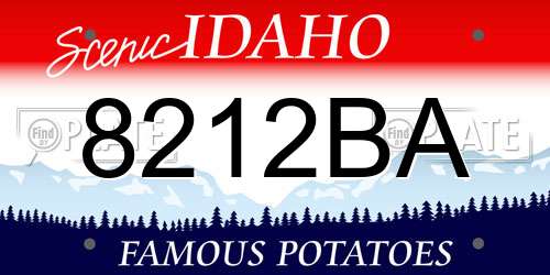 8212BA Idaho License Plate