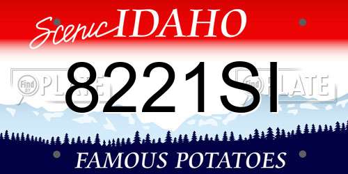 8221SI Idaho License Plate
