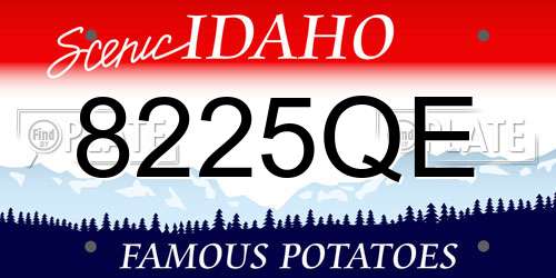 8225QE Idaho License Plate