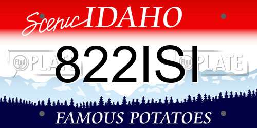 822ISI Idaho License Plate