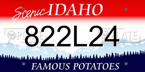 822L24 Idaho License Plate