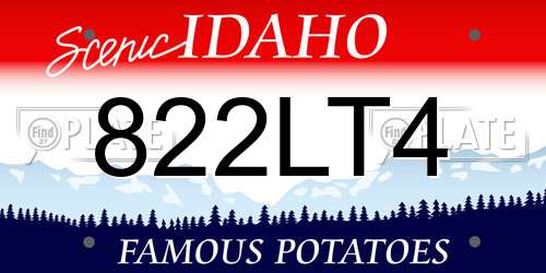 822LT4 Idaho License Plate