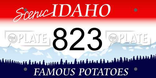 823 Idaho License Plate