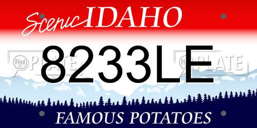 8233LE Idaho License Plate