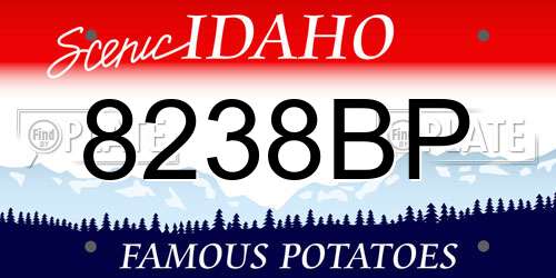 8238BP Idaho License Plate