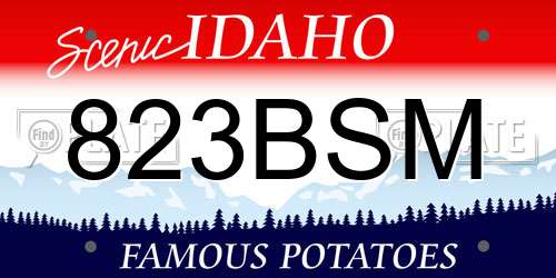 823BSM Idaho License Plate