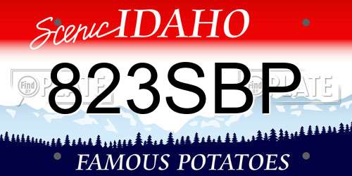 823SBP Idaho License Plate