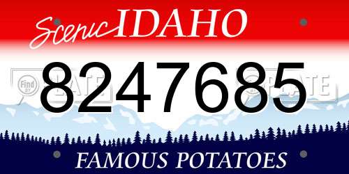 8247685 Idaho License Plate