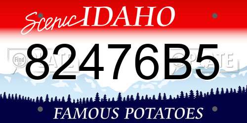 82476B5 Idaho License Plate