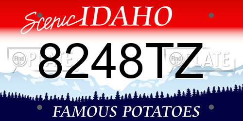 8248TZ Idaho License Plate