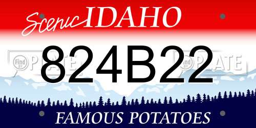 824B22 Idaho License Plate