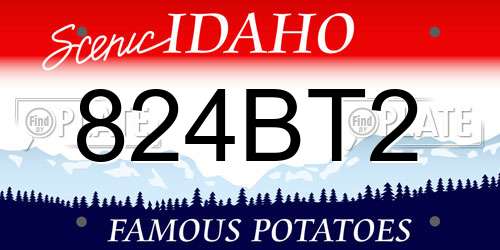824BT2 Idaho License Plate