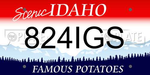 824IGS Idaho License Plate